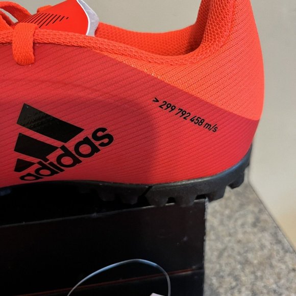 Adidas X Speedflow.4 Turf Soccer Shoes Black Solar Red FY3336 Men Sz 8 / Women 9 - Picture 3 of 11
